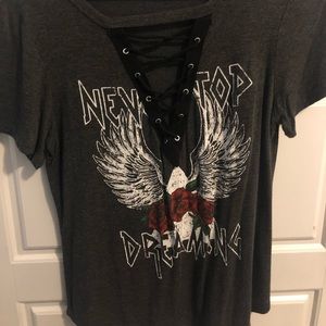 A low cut Graphic T-shirt